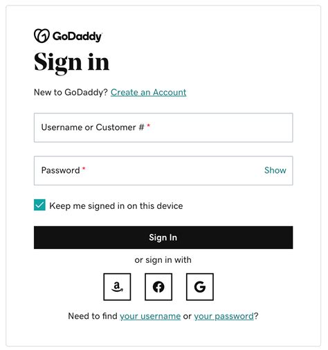 Sign in to Your Account